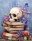 Skull Books Diamond Painting Kits for Adults, 5D Diamond Art Paintings by Numbers Kits, DIY Book Diamond Dots Art Kits, Full Round Drill Diamond Art Kit
